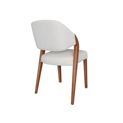 LH Home Paul White Fabric Armless Dining Chair (Set of 2)