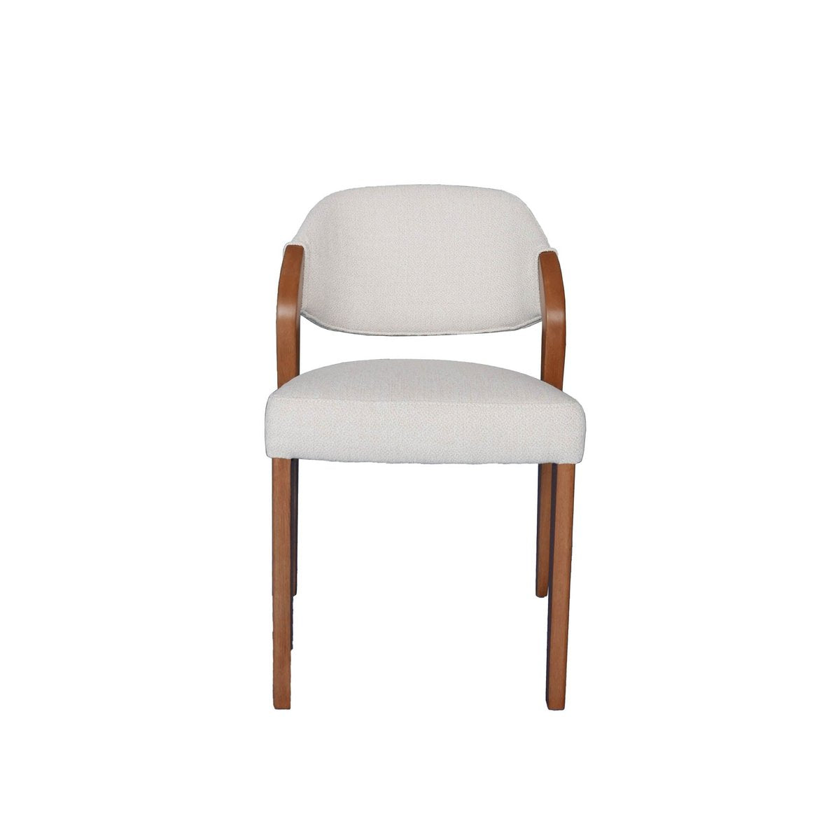 LH Home Paul White Fabric Armless Dining Chair (Set of 2)