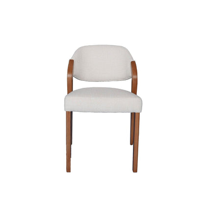 LH Home Paul White Fabric Armless Dining Chair (Set of 2)