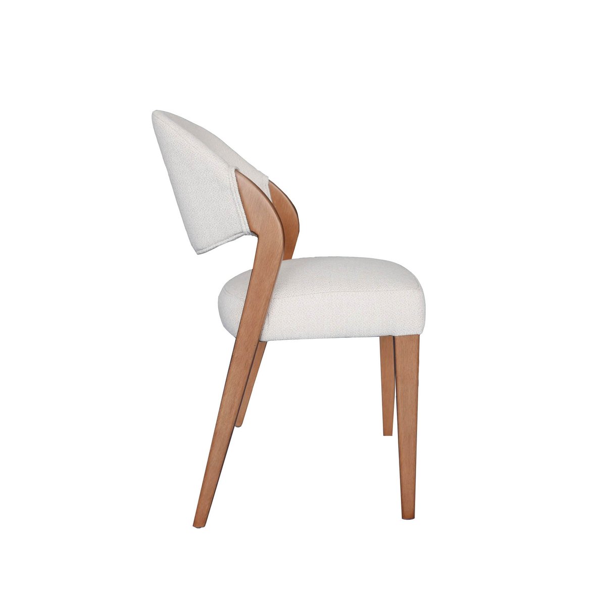 LH Home Paul White Fabric Armless Dining Chair (Set of 2)