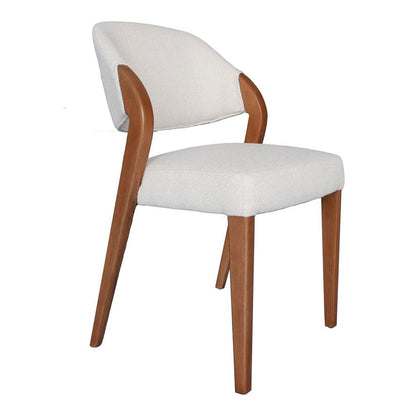 LH Home Paul White Fabric Armless Dining Chair (Set of 2)