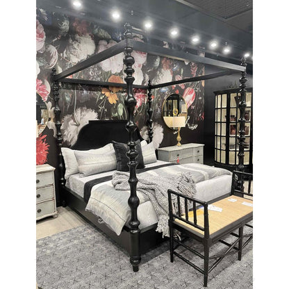 Paul Wooden Black King Bed