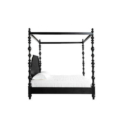 Paul Wooden Black King Bed