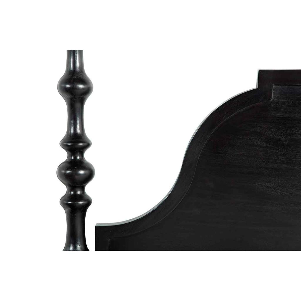 Paul Wooden Black King Bed