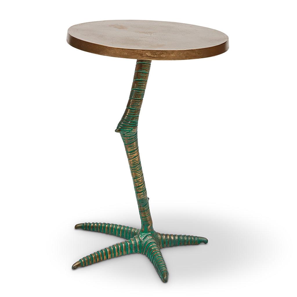 Pavo Reclaimed Aluminum Round End Table