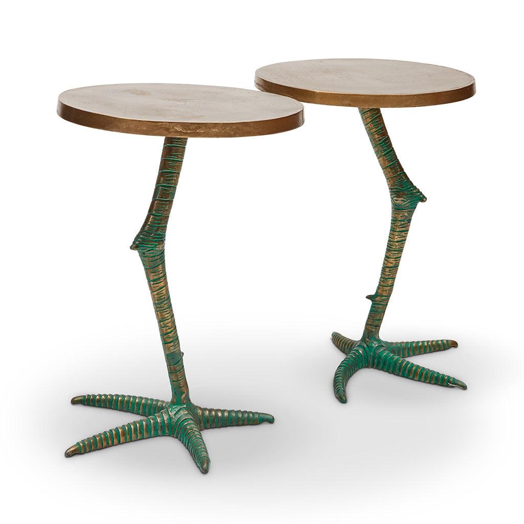 Pavo Reclaimed Aluminum Round End Table