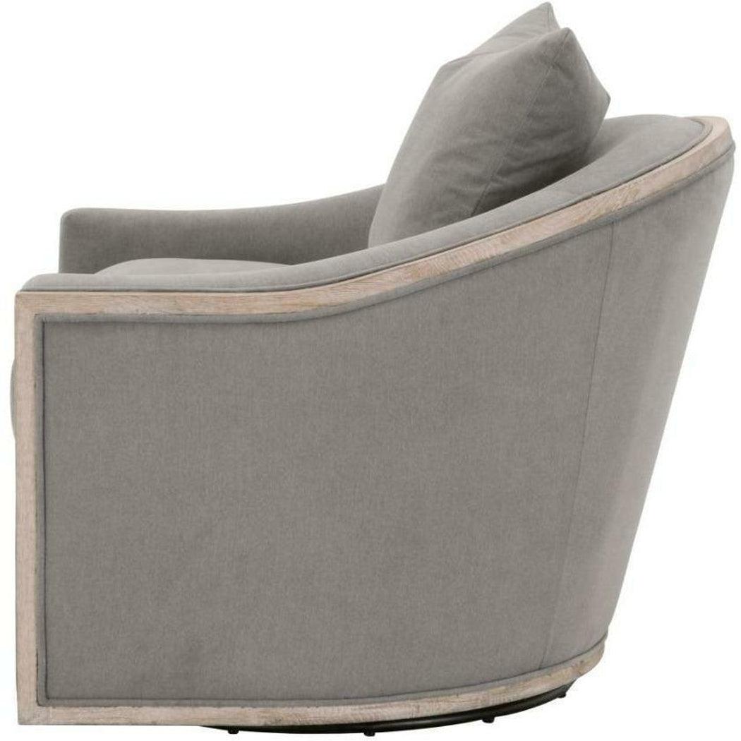 Paxton Swivel Club Chair LiveSmart Peyton-Slate Natural Oak Club Chairs Sideboards and Things By Essentials For Living