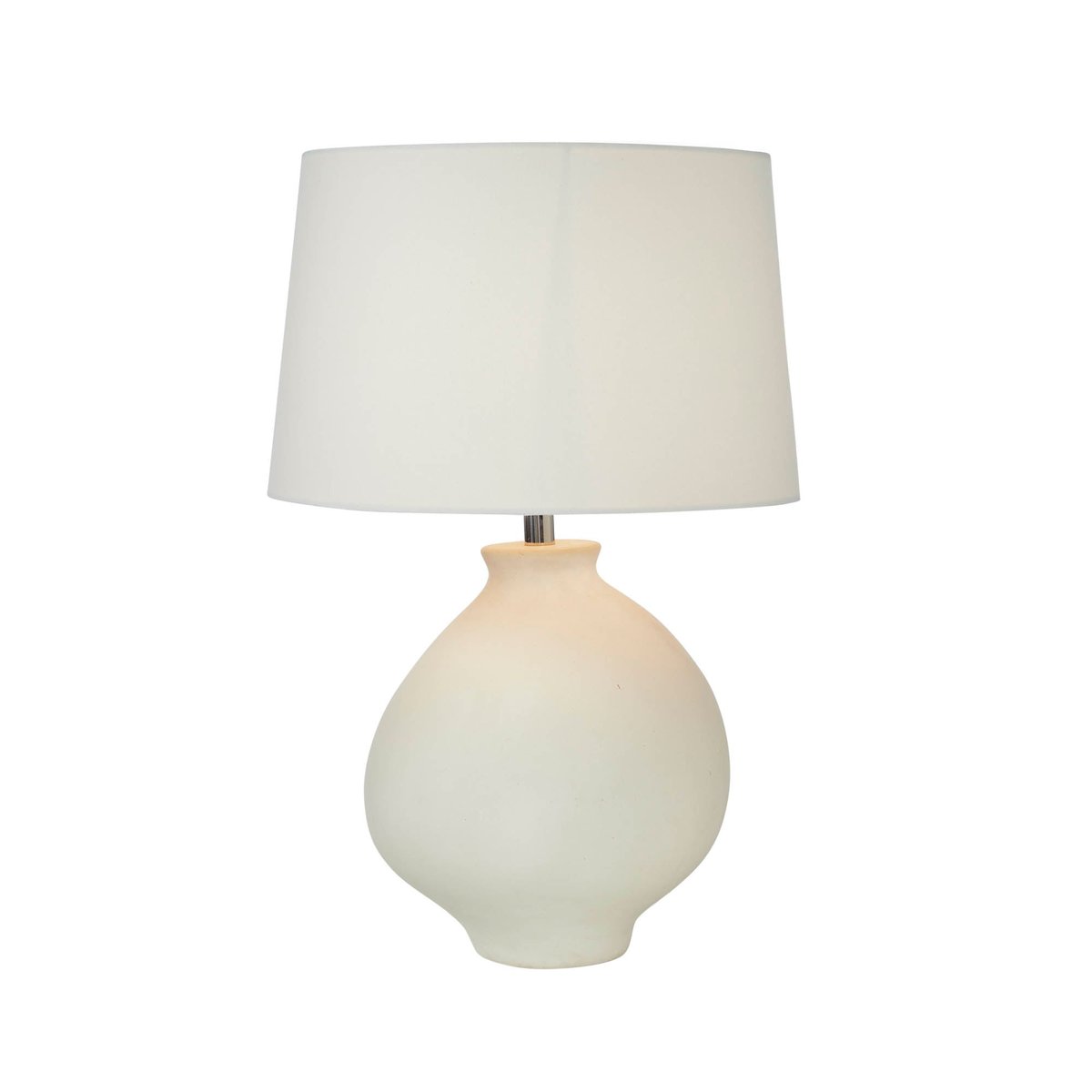 LH Home Pearl White Ceramic Table Lamp