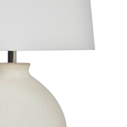 LH Home Pearl White Ceramic Table Lamp