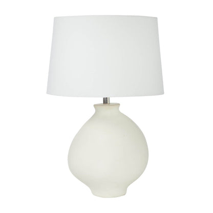 LH Home Pearl White Ceramic Table Lamp