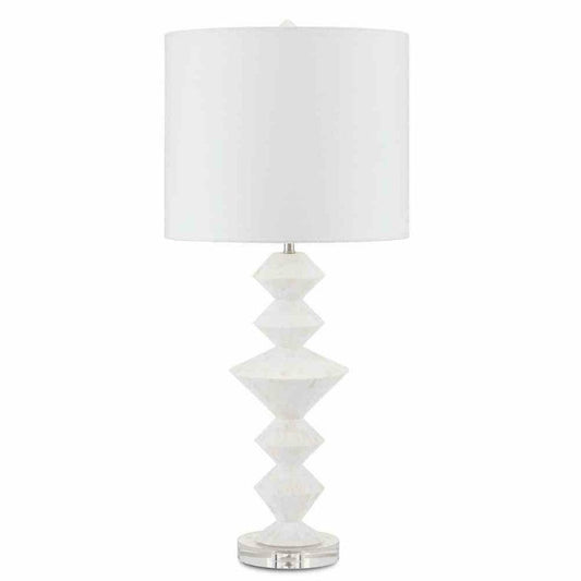 Pearl White Sheba Table Lamp Table Lamps Sideboards and Things By Currey & Co