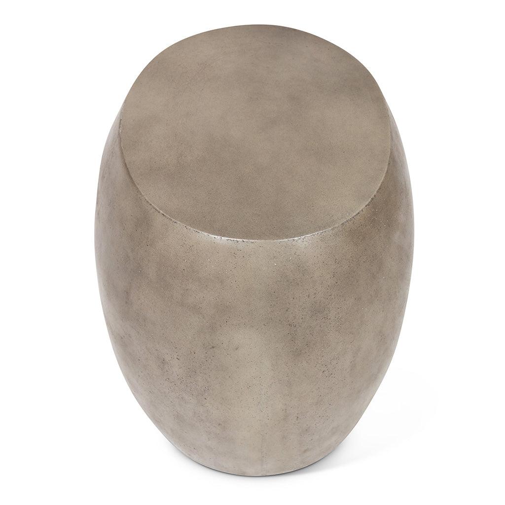 Pebble Fiber Reinforced Concrete Oval End Table