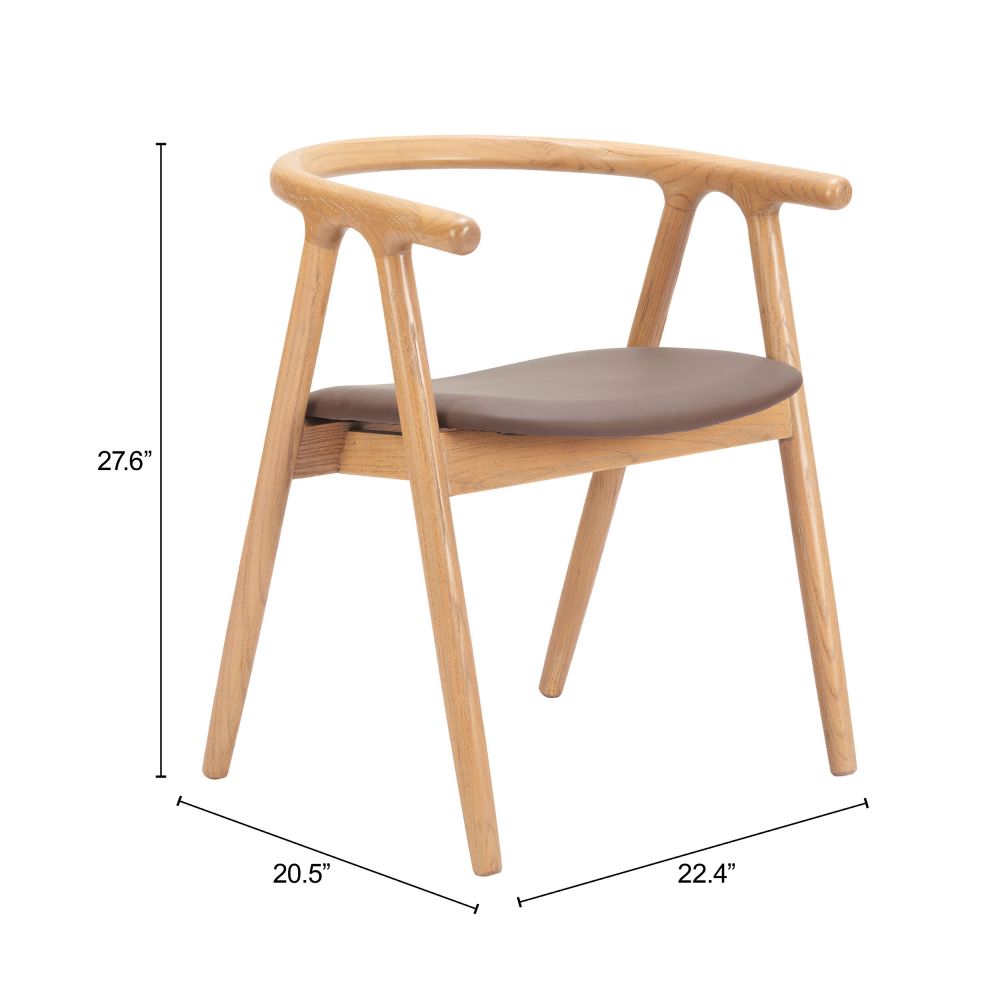 Zuo Modern Peker Faux Leather Dining Chair 2PC