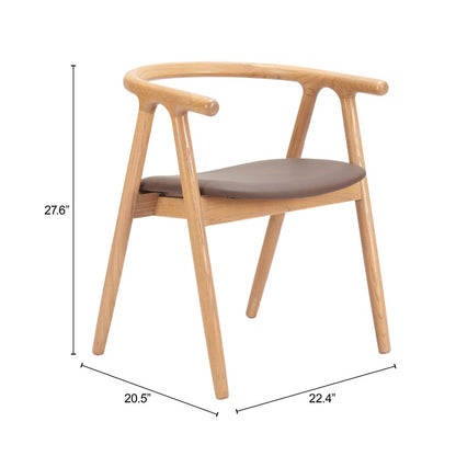 Zuo Modern Peker Faux Leather Dining Chair 2PC