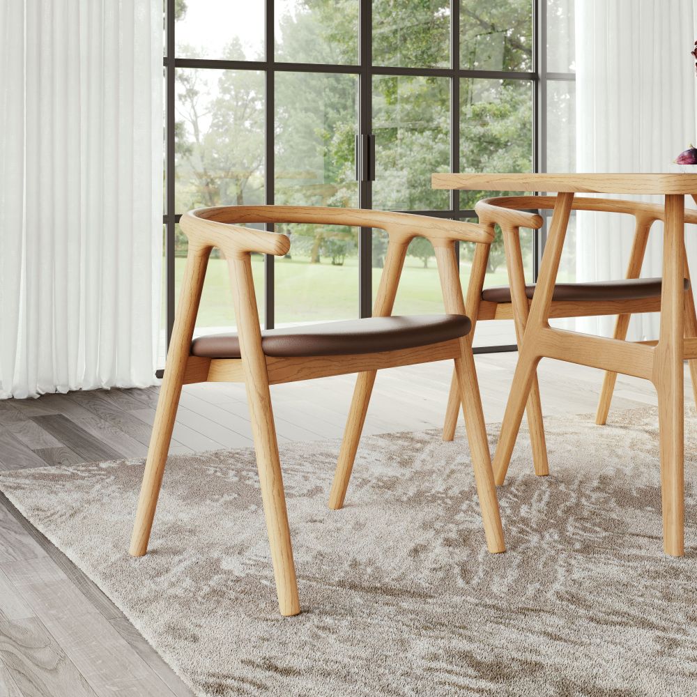 Zuo Modern Peker Faux Leather Dining Chair 2PC