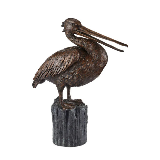 Pelican Elegant Bronze Finish Sculpture