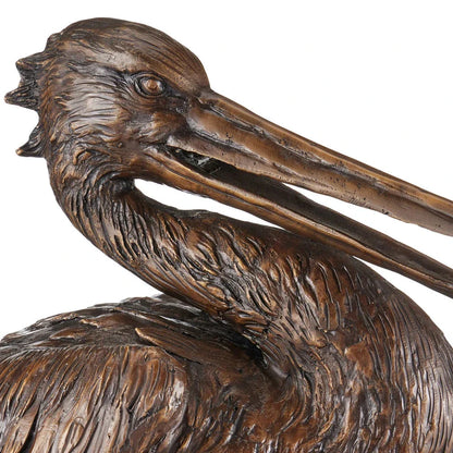 Pelican Elegant Bronze Finish Sculpture