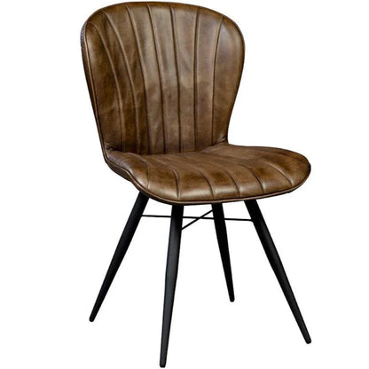 Peloso Leather Upholstered Armless Side Chair