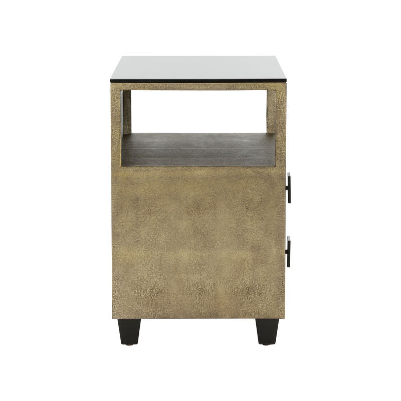 Chelsea House Pendry Two Drawer Gold Nightstand