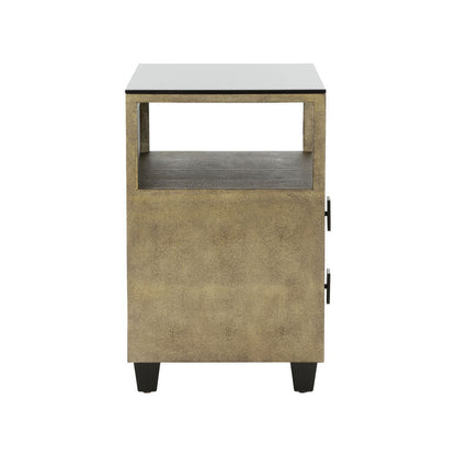 Chelsea House Pendry Two Drawer Gold Nightstand