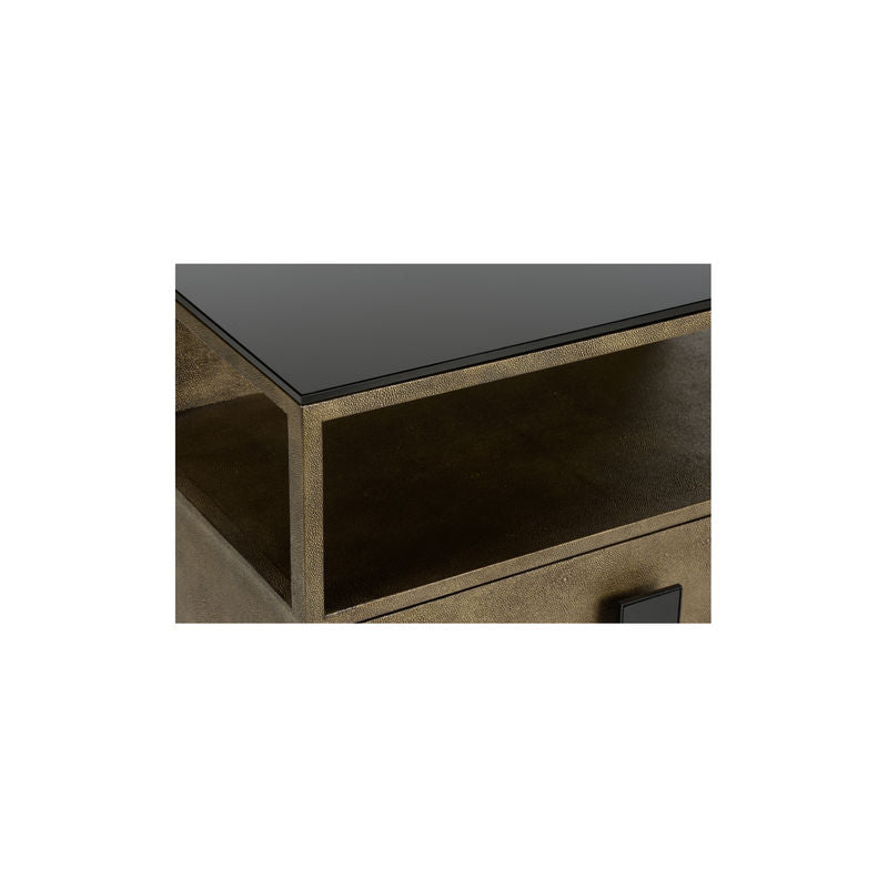 Chelsea House Pendry Two Drawer Gold Nightstand