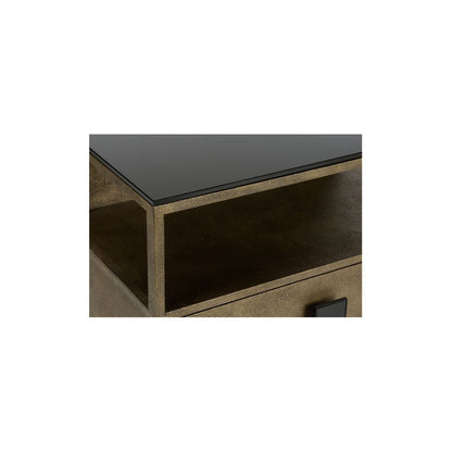 Chelsea House Pendry Two Drawer Gold Nightstand