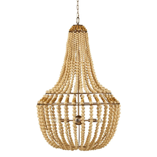 Penelope Iron Framed Beige Chandelier