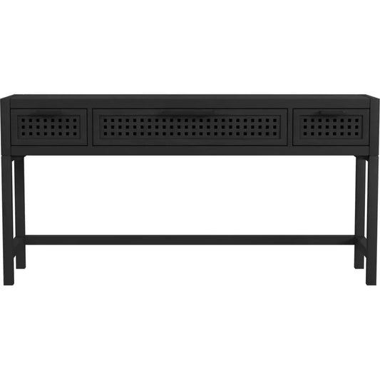 Bassett Mirror Pentak Solid Mango Black Sofa Table