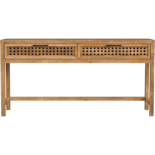 Bassett Mirror Pentak Wood Brown Rectangular Console Table