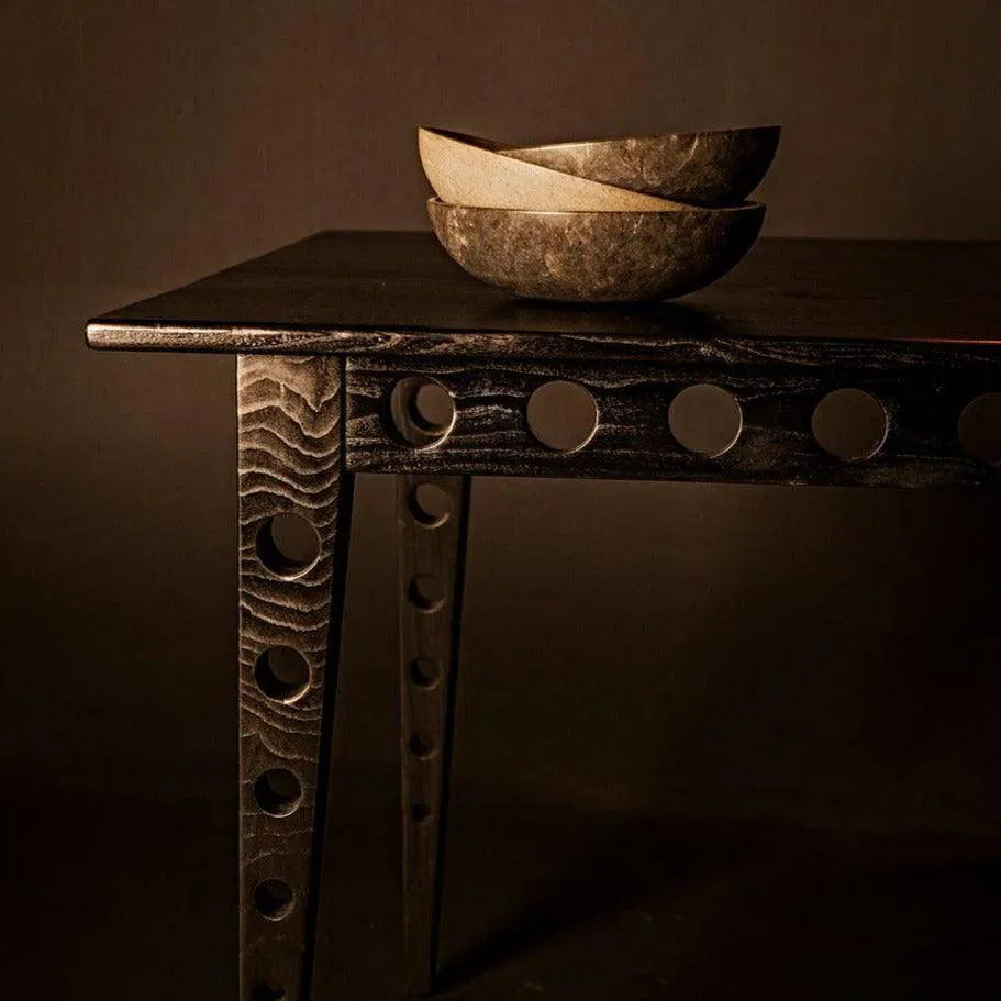 Pericles Table Black Rectangle Dining Table for 6