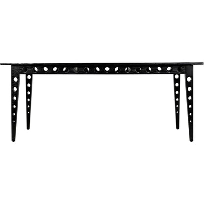 Pericles Table Black Rectangle Dining Table for 6