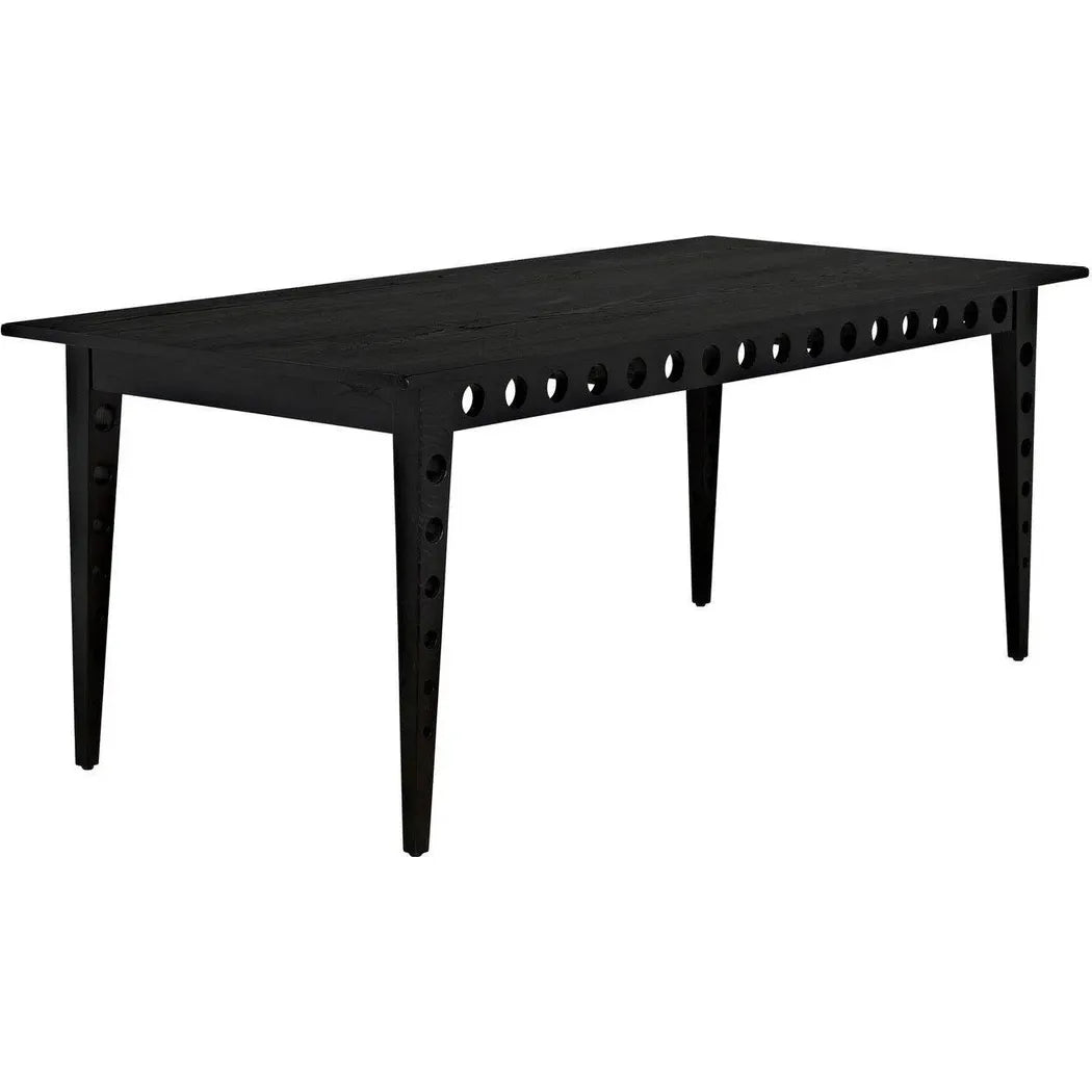 Pericles Table Black Rectangle Dining Table for 6