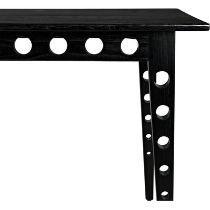 Pericles Table Black Rectangle Dining Table for 6