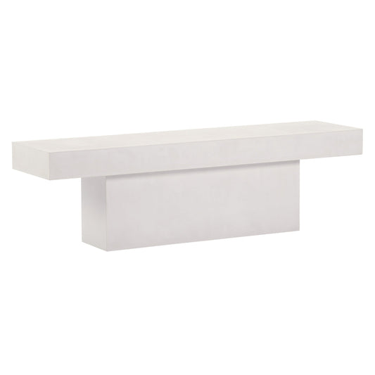 Perpetual T-Bench – Ivory White Outdoor Bench-Outdoor Benches-Seasonal Living-Sideboards and Things