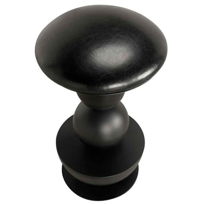 Perth Black Leather Swivel Counter Stool