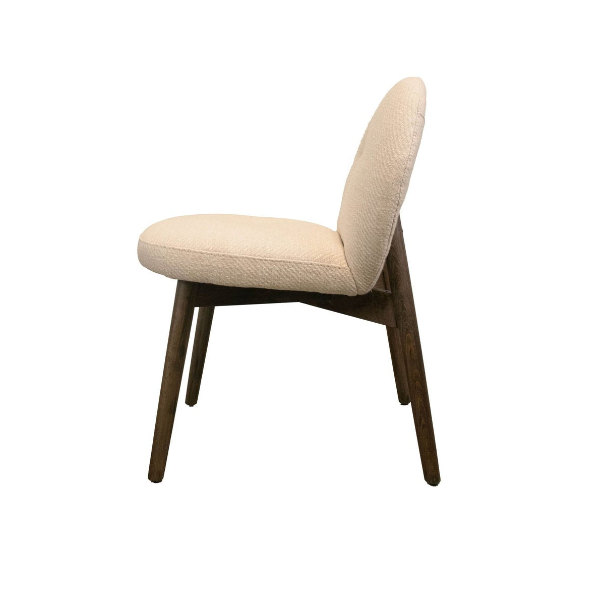 LH Home Petite Beige Fabric Armless Dining Chair (Set of 2)