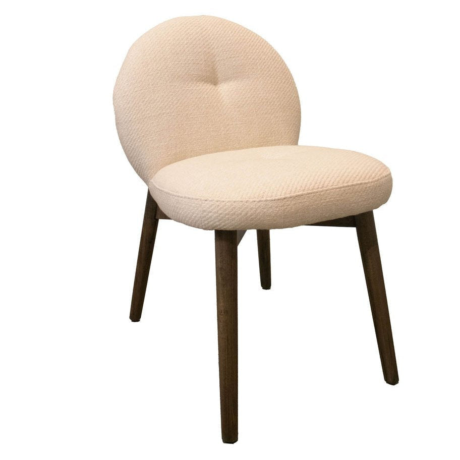 LH Home Petite Beige Fabric Armless Dining Chair (Set of 2)