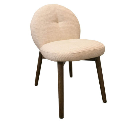 LH Home Petite Beige Fabric Armless Dining Chair (Set of 2)