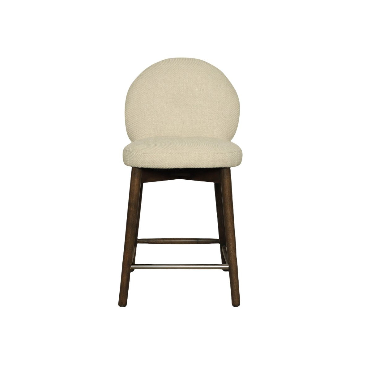 LH Home Petite Beige Fabric Barstool