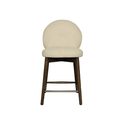 LH Home Petite Beige Fabric Barstool
