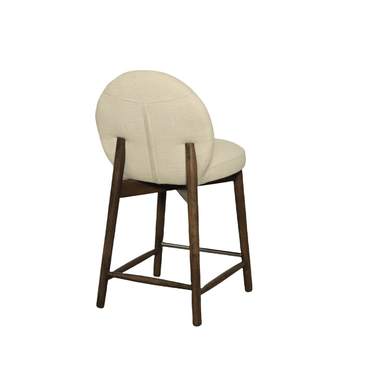 LH Home Petite Beige Fabric Barstool