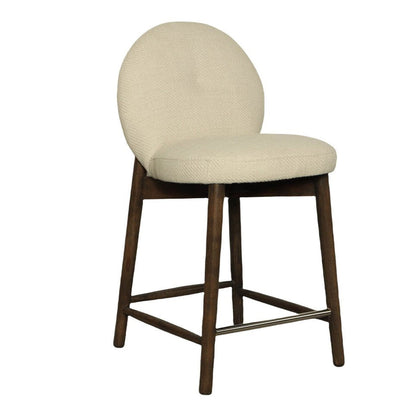 LH Home Petite Beige Fabric Barstool