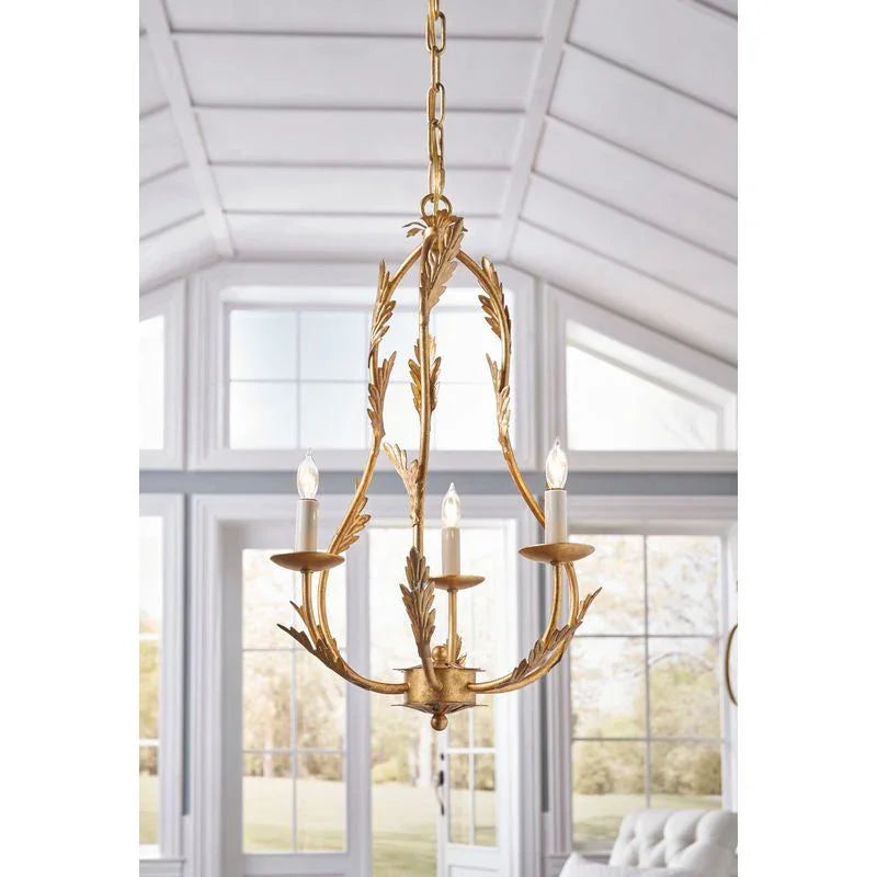 Petite Gold Antique Finish Chandelier - LOOMLAN - Chelsea House - Chandeliers