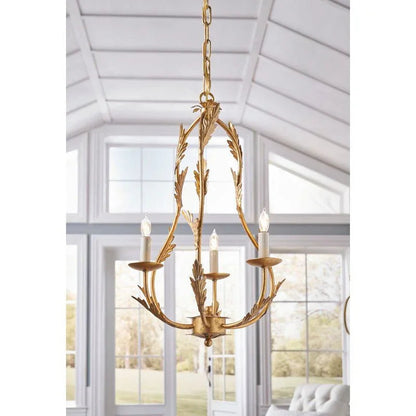 Petite Gold Antique Finish Chandelier - LOOMLAN - Chelsea House - Chandeliers