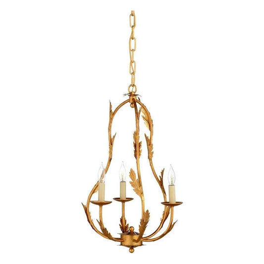 Petite Gold Antique Finish Chandelier - LOOMLAN - Chelsea House - Chandeliers