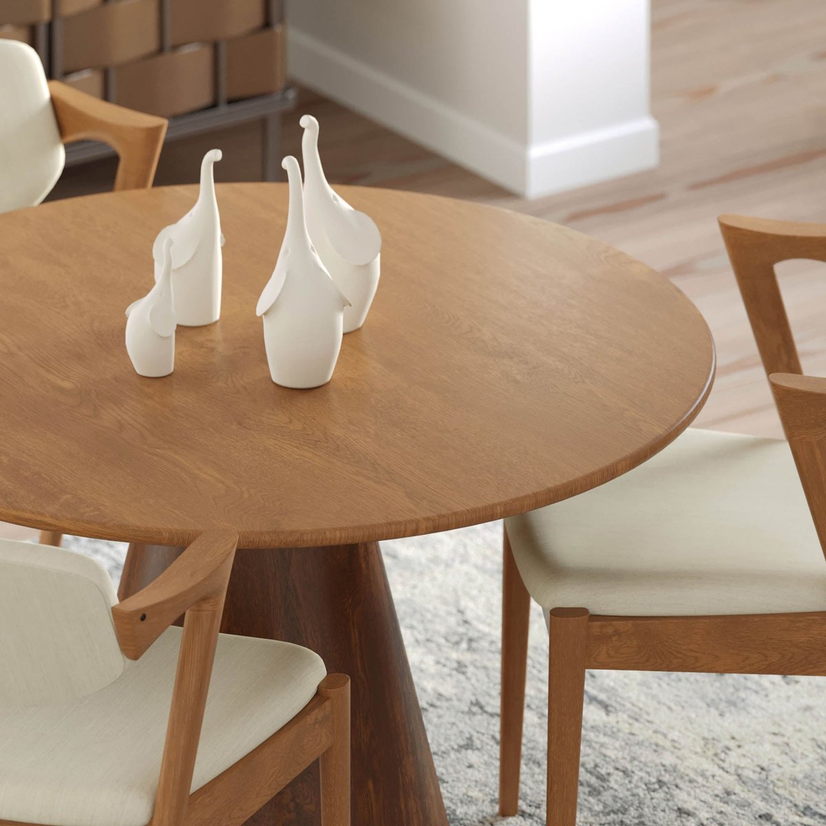 LH Home Peyton Wooden Round Dining Table