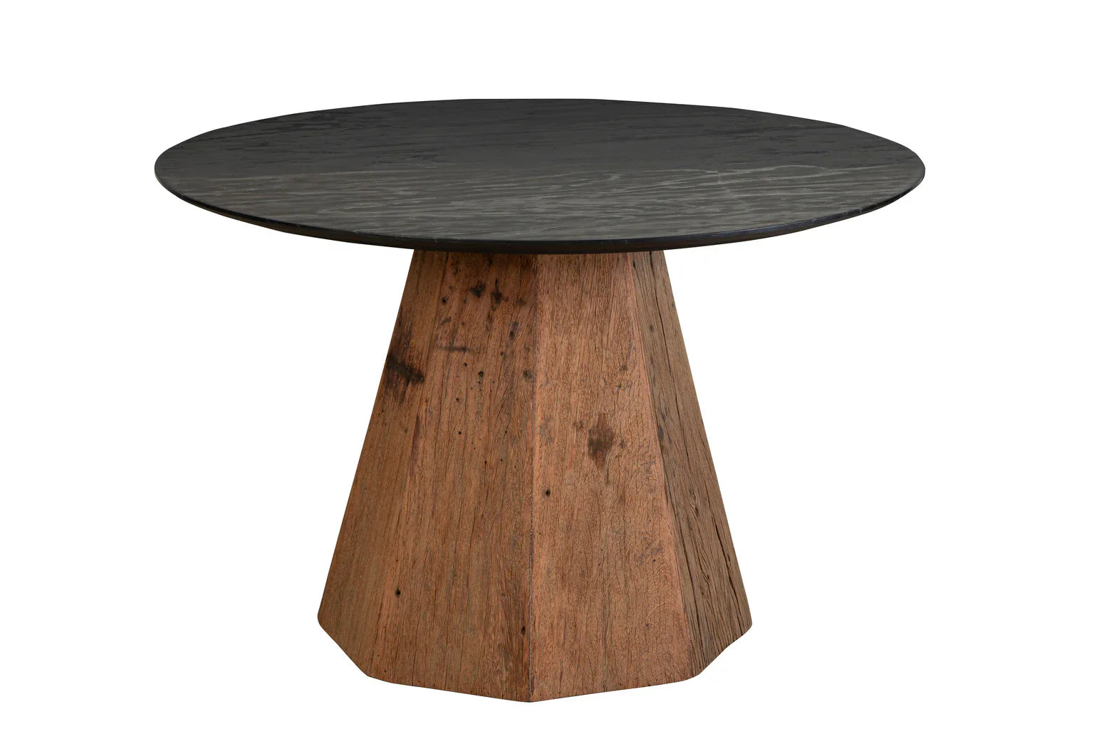 Furniture Classics Phoebe Black Marble Top Round Dining Table