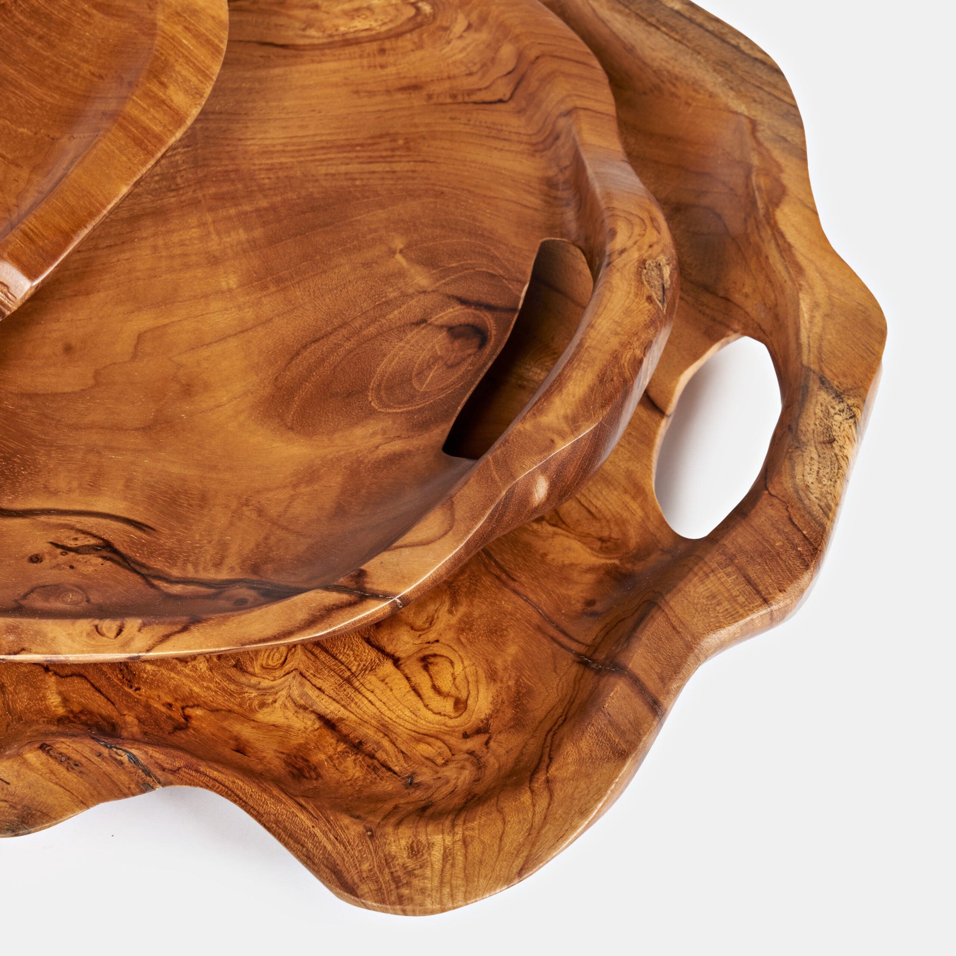Luho Design House Phoenix Natural Teak Tray 3PC