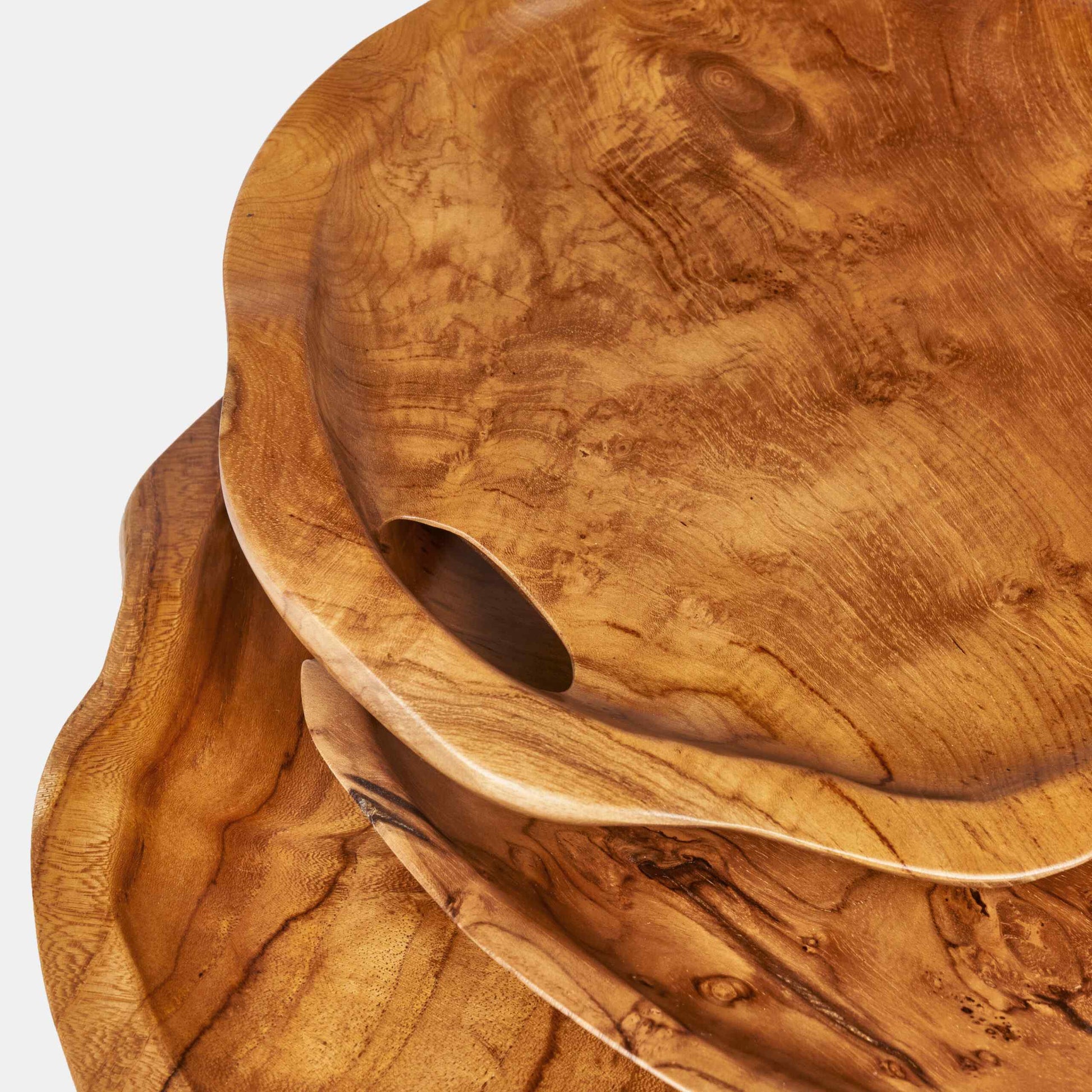 Luho Design House Phoenix Natural Teak Tray 3PC