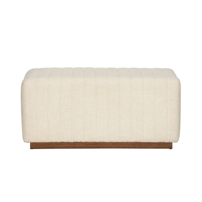 Piano White Backless Bedroom Bench-Bedroom Benches-Wildwood-LOOMLAN